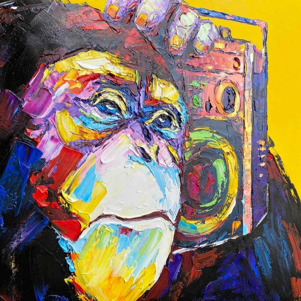 Pop art painting MONKEY ON STYLE