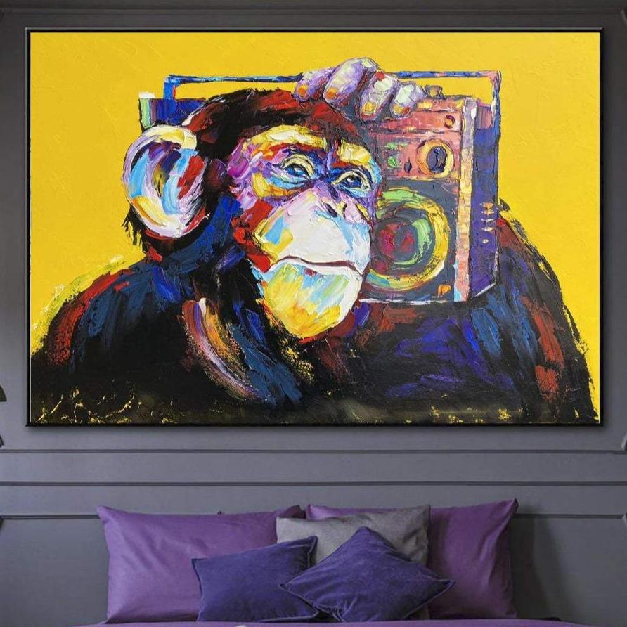 Pop art painting MONKEY ON STYLE