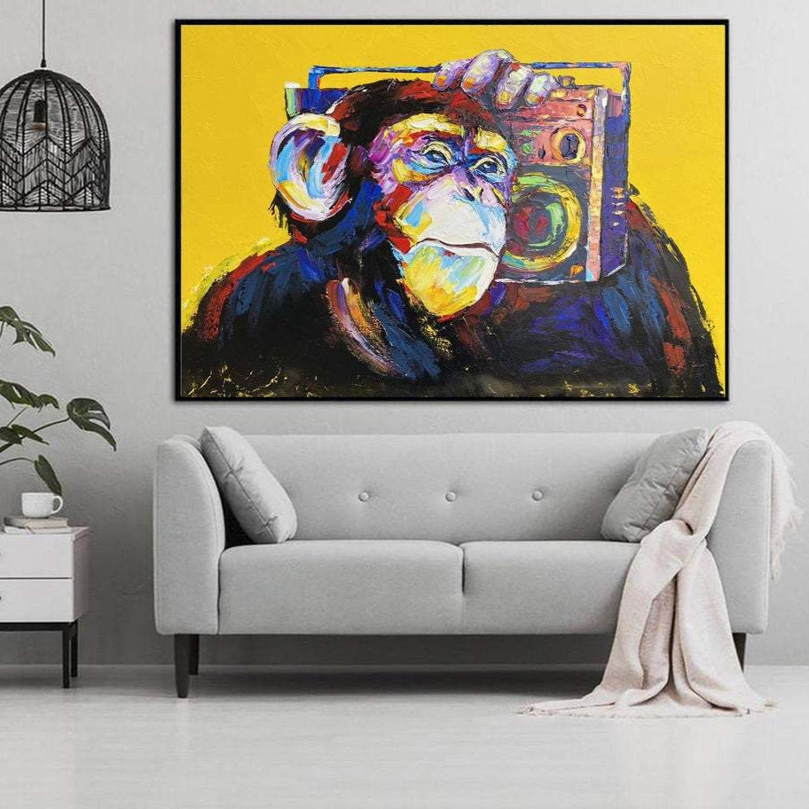 Pop art painting MONKEY ON STYLE