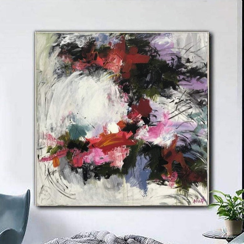 Abstract expression bold brushstrokes art BROKEN FLOWER CROWN