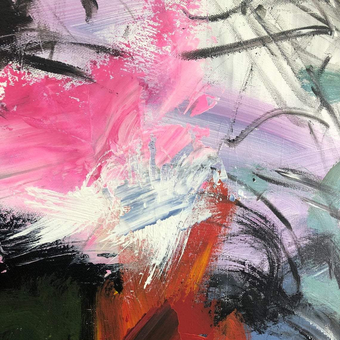 Abstract expression bold brushstrokes art BROKEN FLOWER CROWN