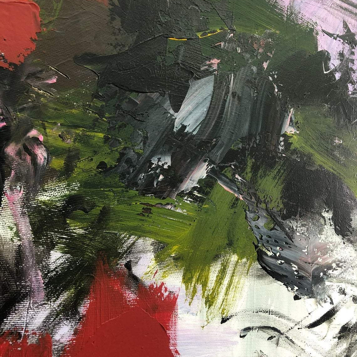 Abstract expression bold brushstrokes art BROKEN FLOWER CROWN