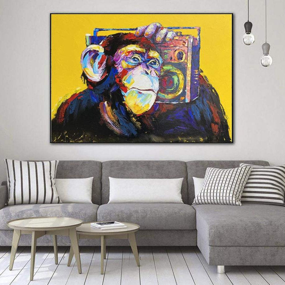 Pop art painting MONKEY ON STYLE