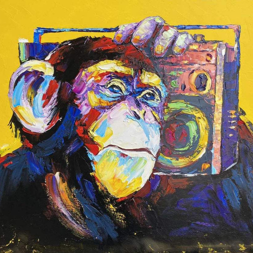 Pop art painting MONKEY ON STYLE