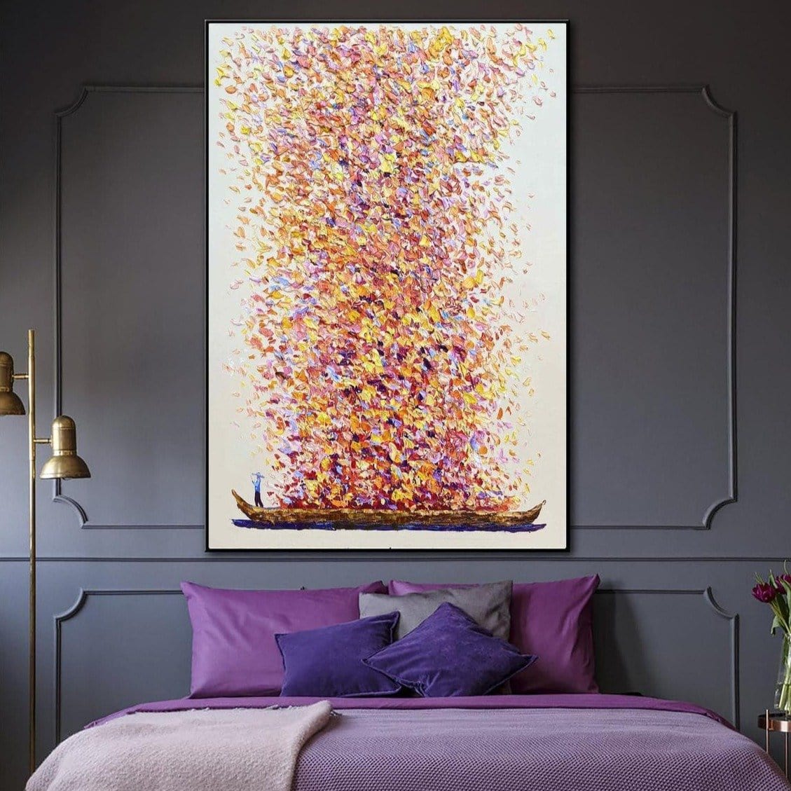 Large original abstract painting GONDOLA