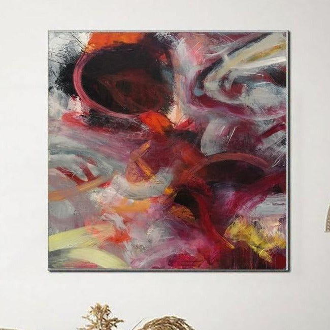 RED BLOOMING Unstretched