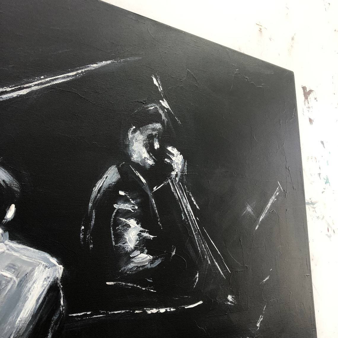 Original abstract musical painting PIANIST