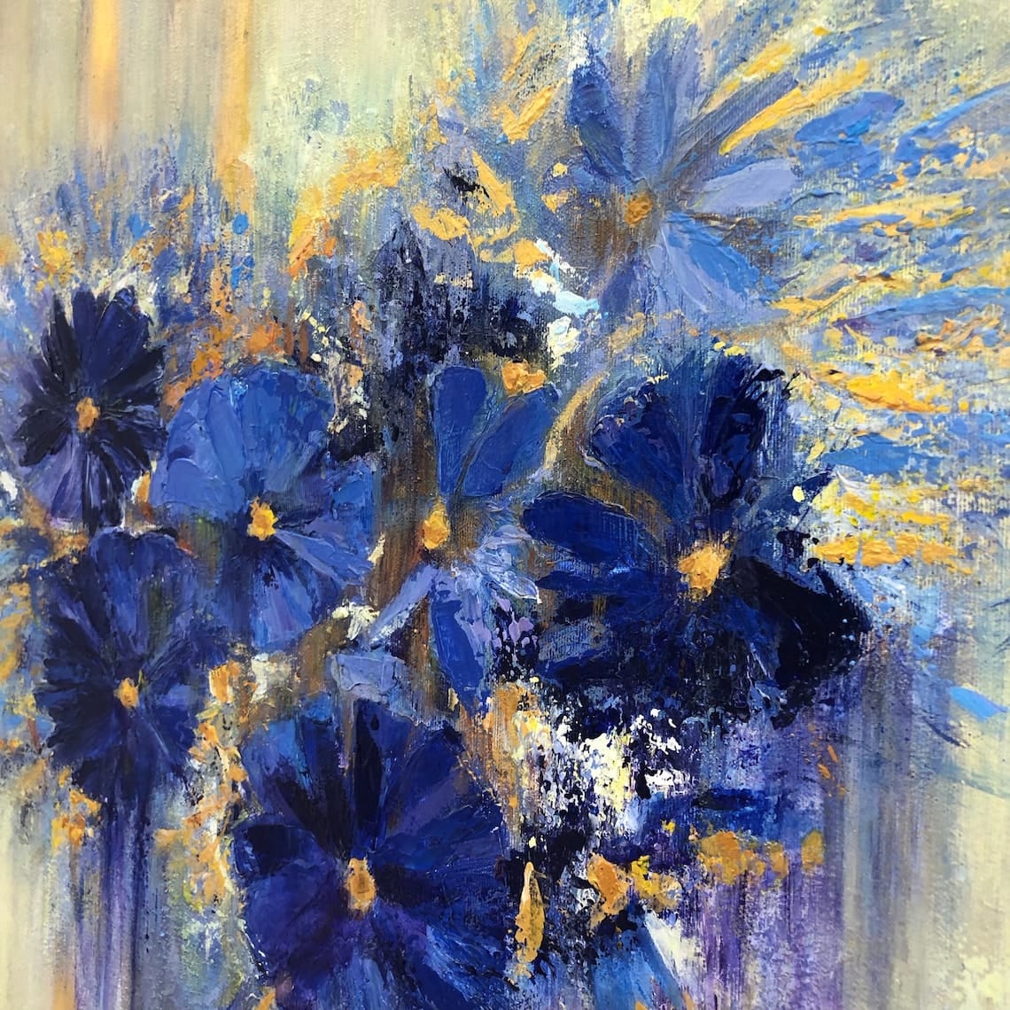 Romantic painting FLOWER HEART