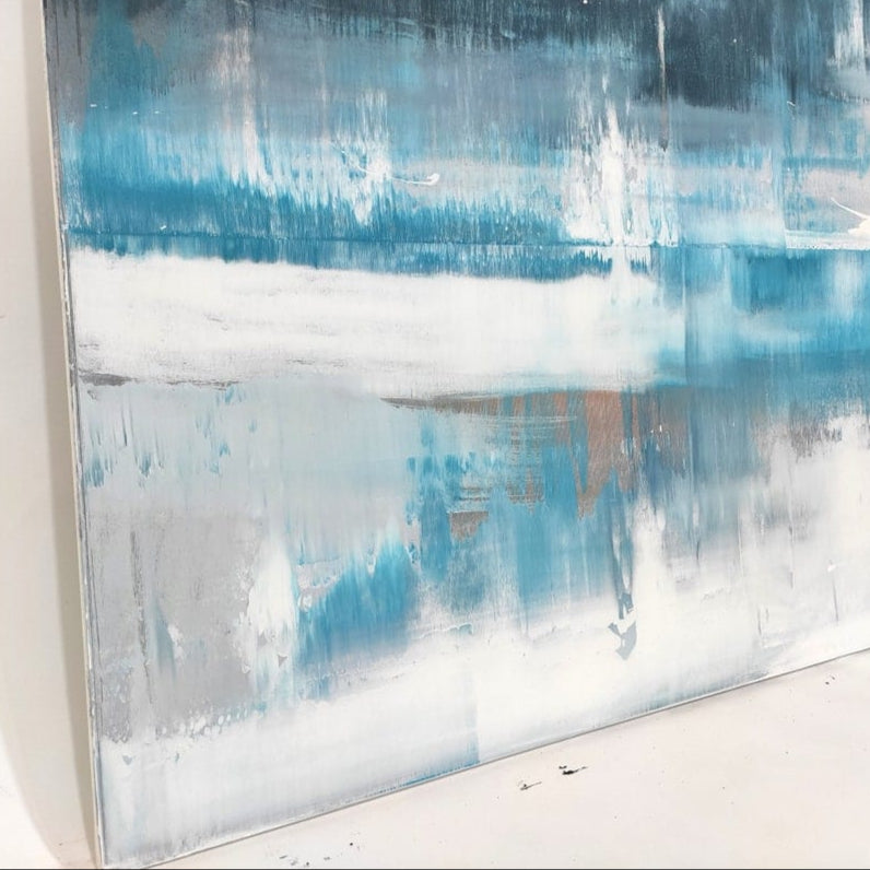 Framed abstract painting ASSOCIATION 137 39.37"x59"