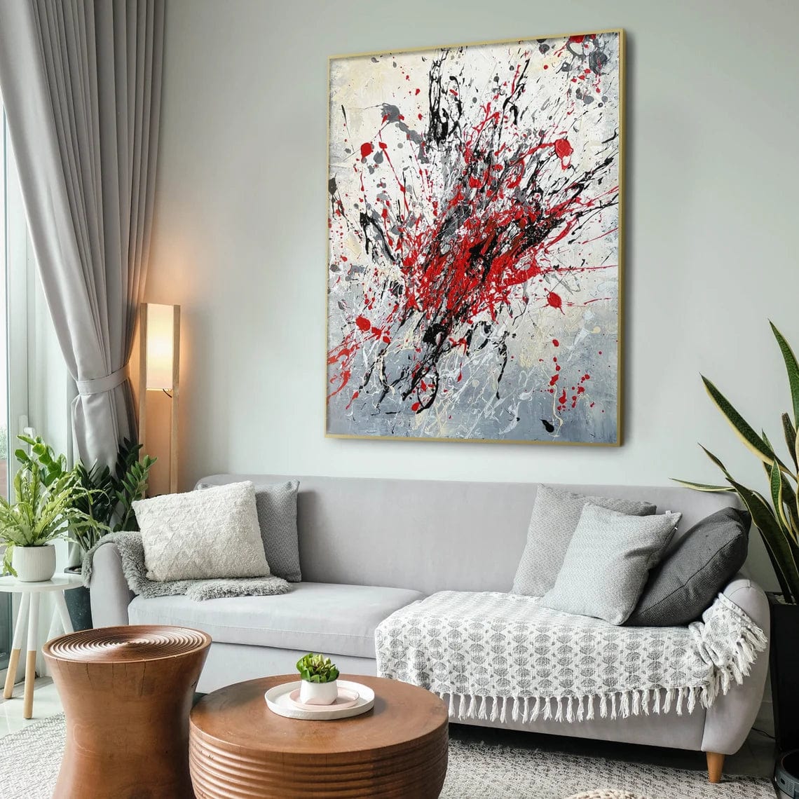 Dynamic explosion abstract painting SPLASH OF COLORS