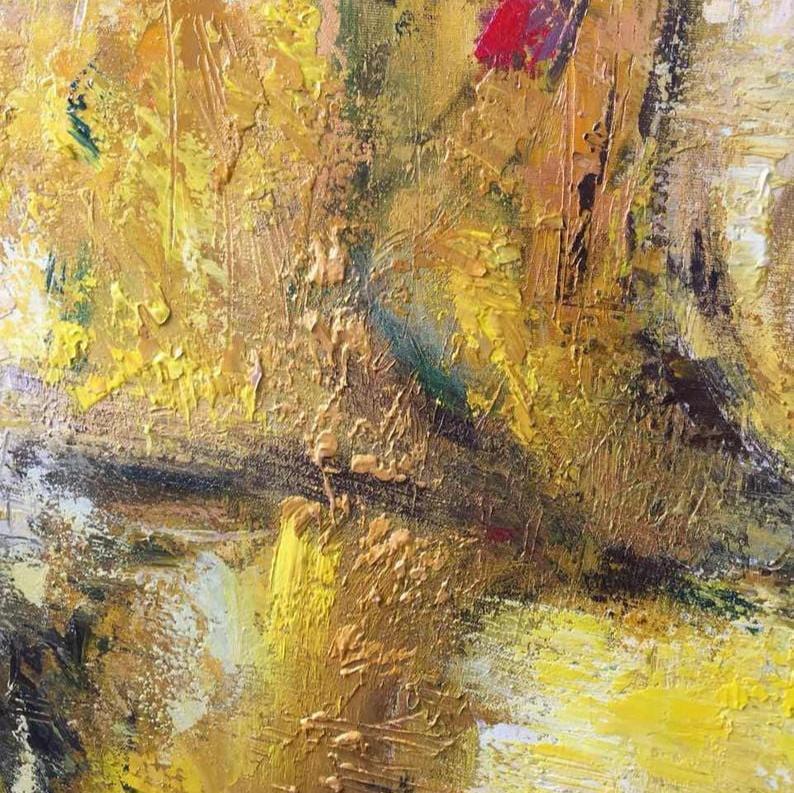 Gold abstract artwork GOLDEN ELEGANCE