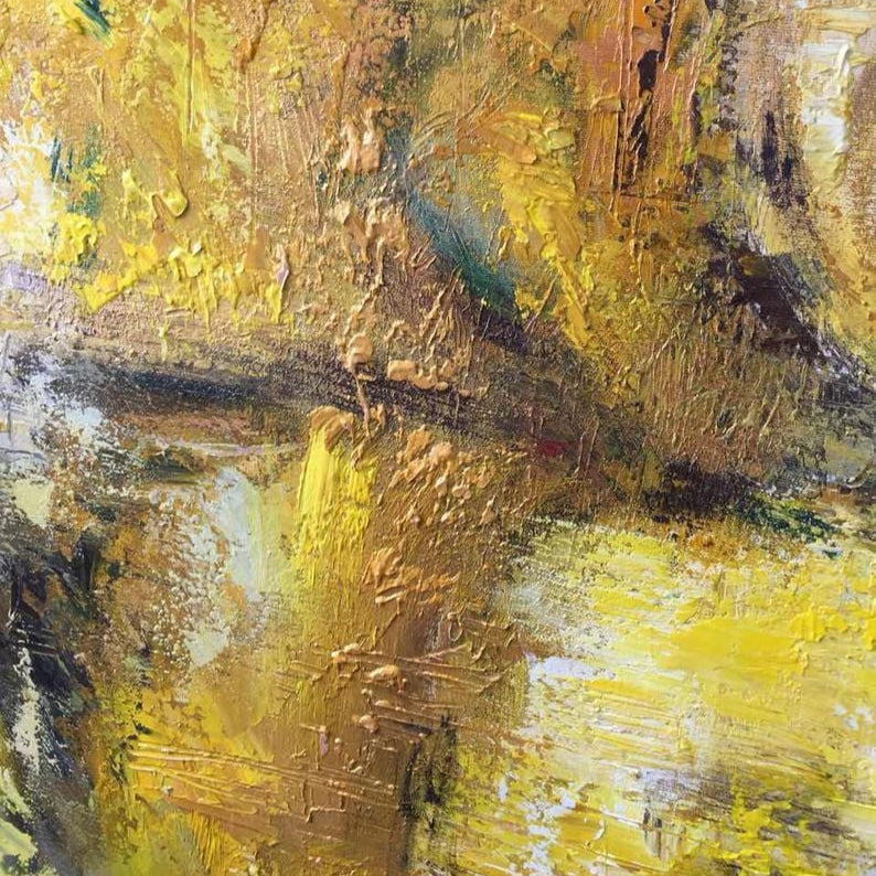 Elegant gold abstract artwork GOLDEN ELEGANCE