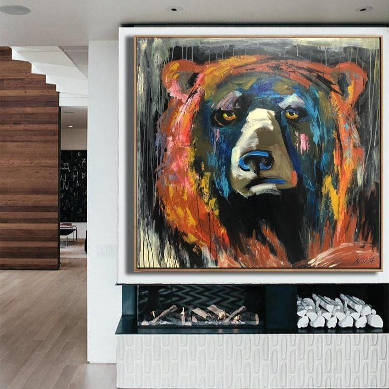 Wild animal wall art BEAR PORTRAIT