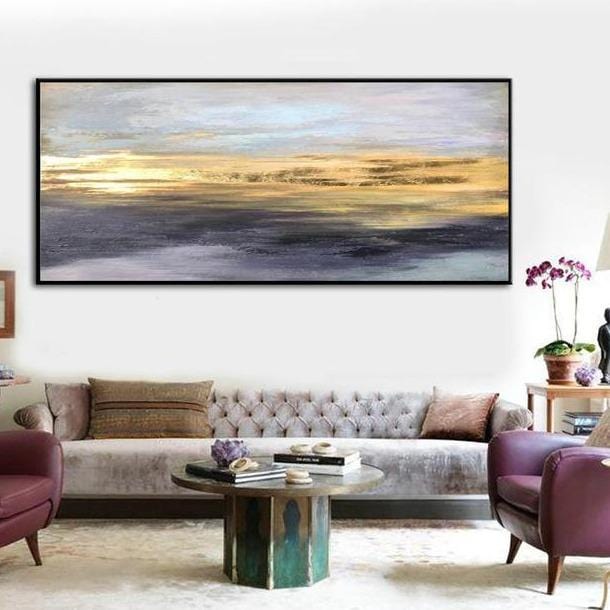 Large handmade modern artwork THE BIRTH OF A DAY