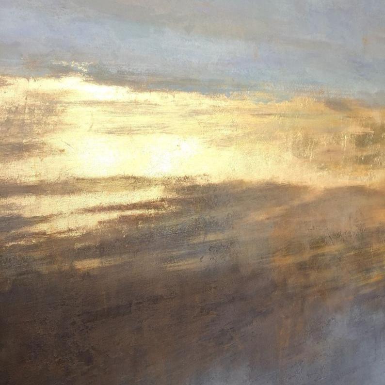 Large handmade modern artwork THE BIRTH OF A DAY