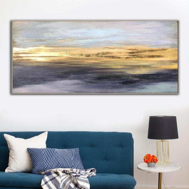 Large handmade modern artwork THE BIRTH OF A DAY