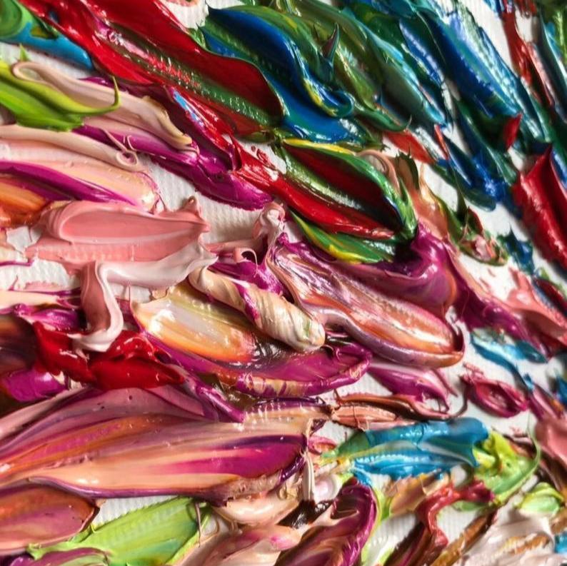 Abstract tree painting FOUR SEASON