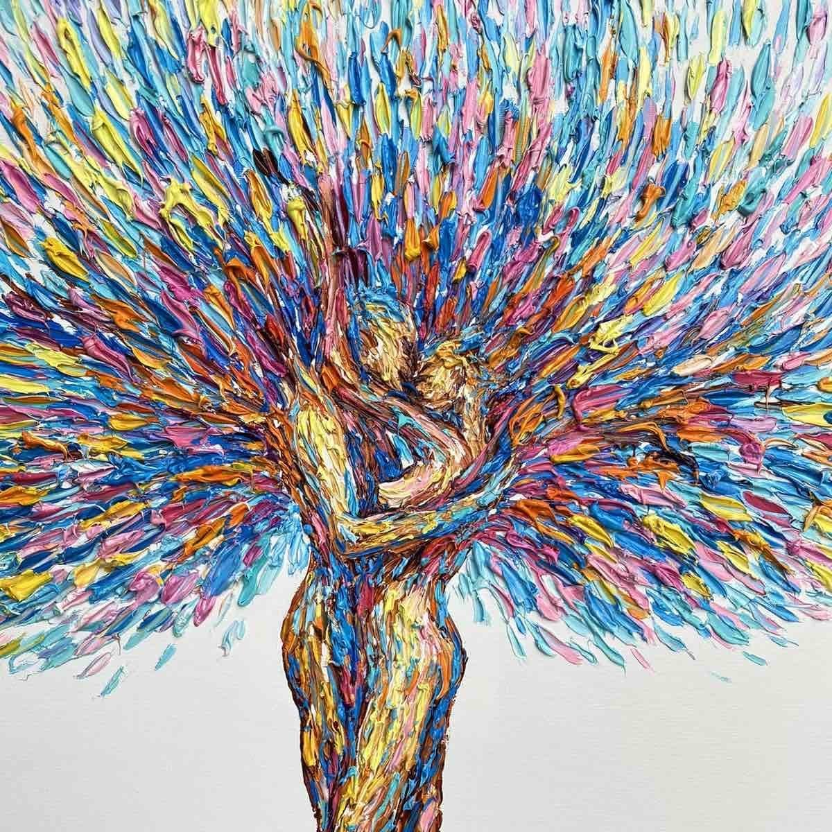 Abstract tree painting KINDRED SPIRITS