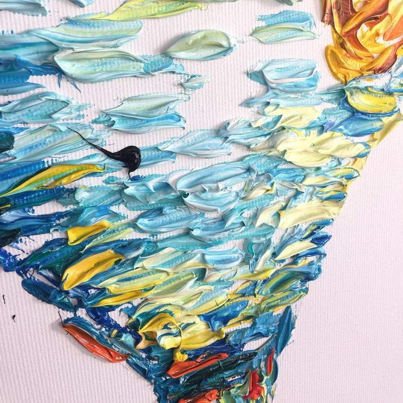 Oil colorful abstract painting COCKTAIL