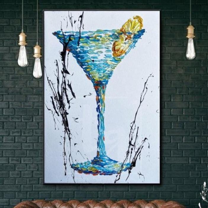 Oil colorful abstract painting COCKTAIL