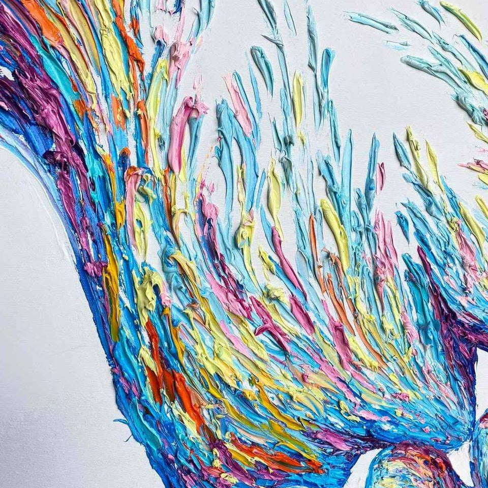 Vibrant original handmade painting REUNION