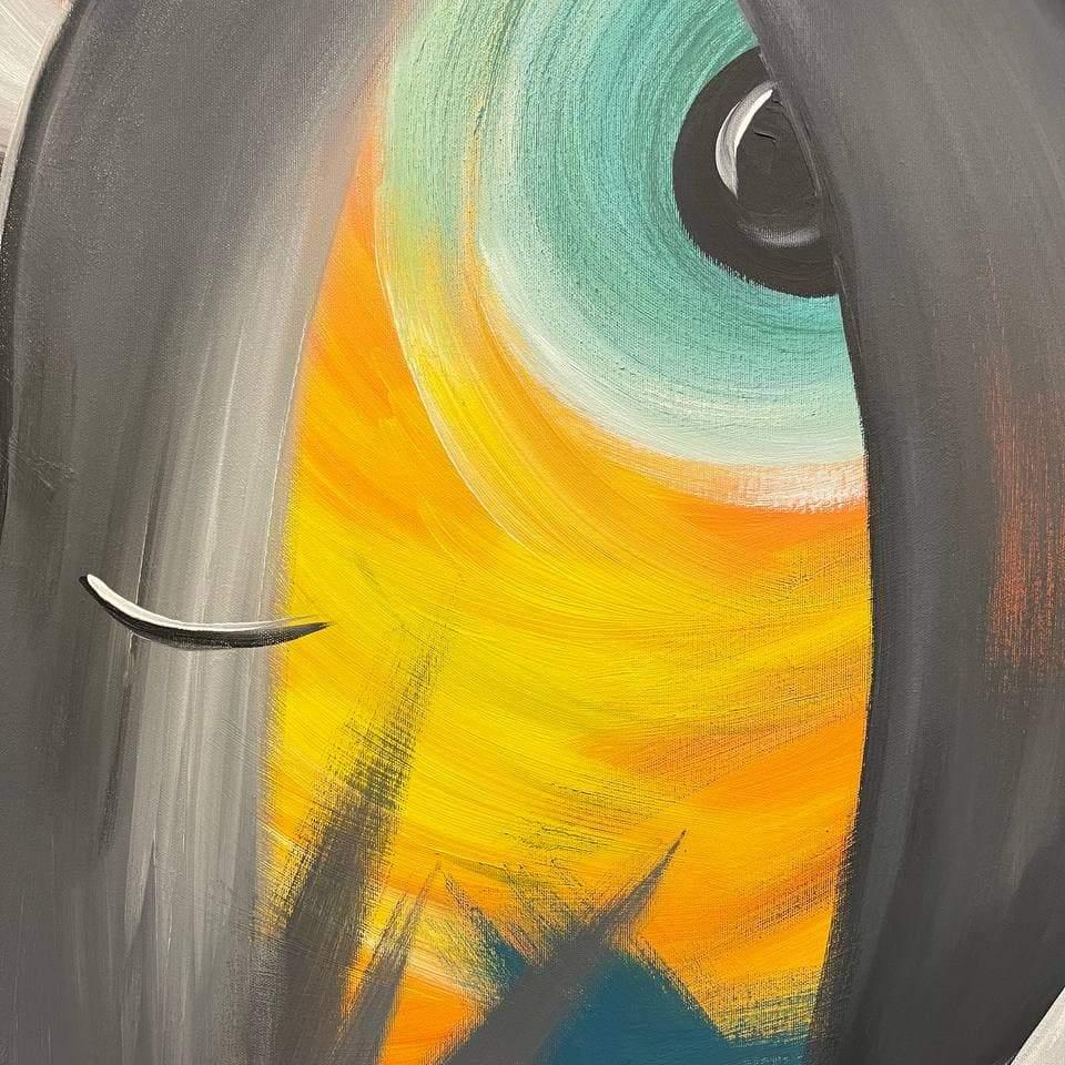 Abstract woman faces painting SOUL MATES