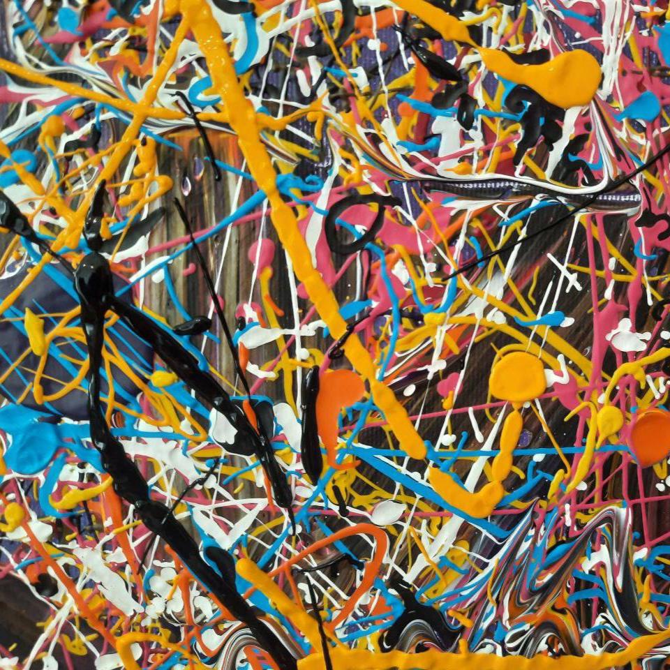Jackson Pollock style painting URBAN MADNESS