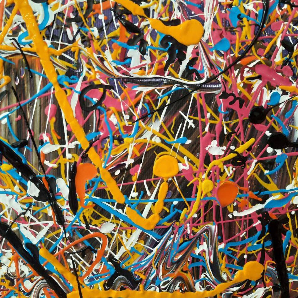 Textured abstract painting URBAN MADNESS