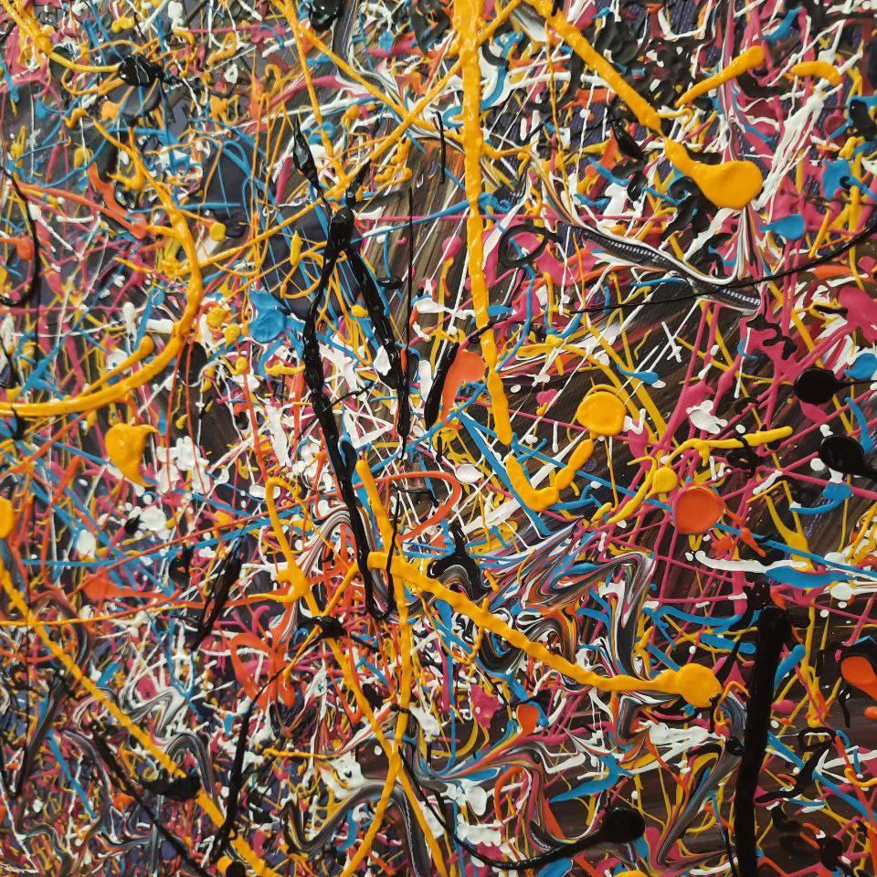 Jackson Pollock style painting URBAN MADNESS