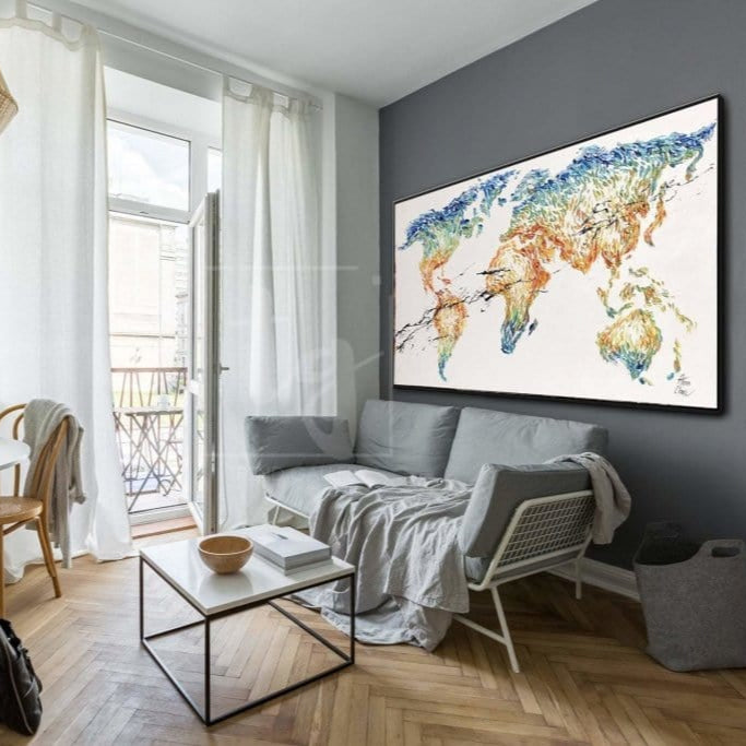 Travel inspired abstract wall art GEOGRAPHY LESSON