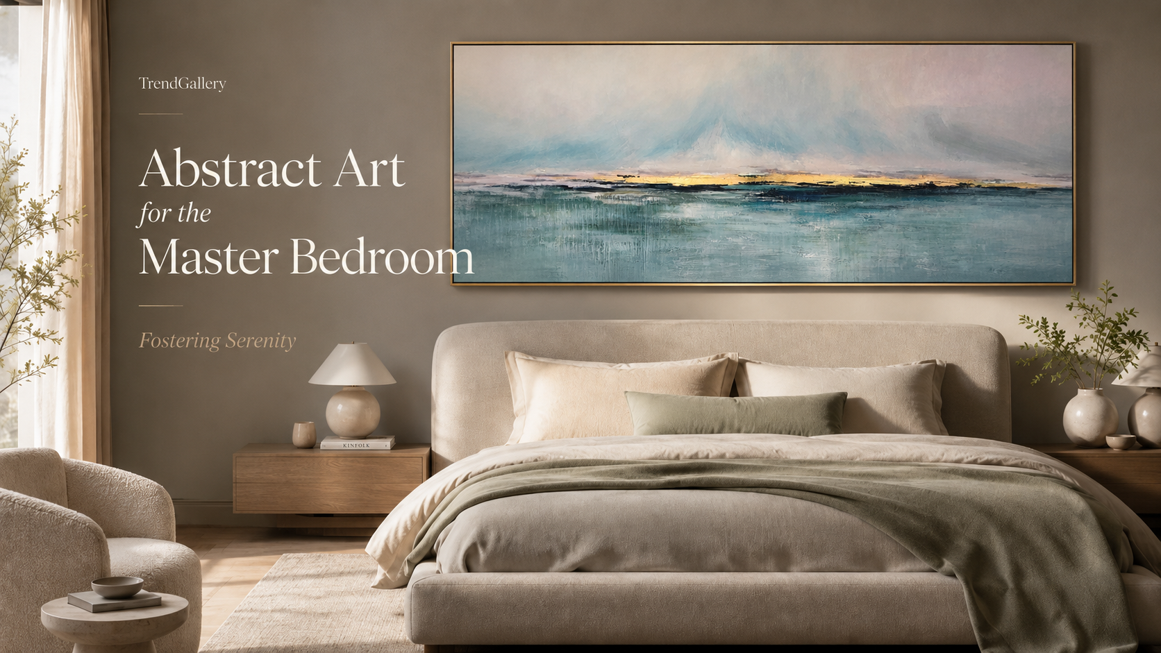 Abstract Art for the Master Bedroom: Fostering Serenity