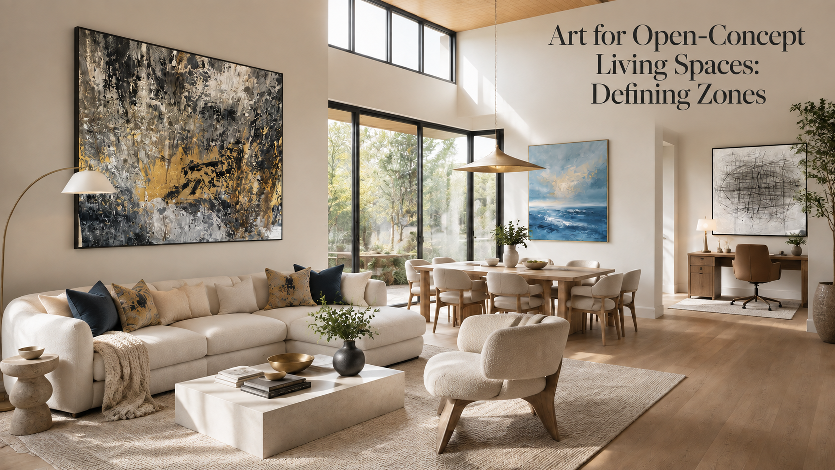 Art for Open-Concept Living Spaces: Defining Zones