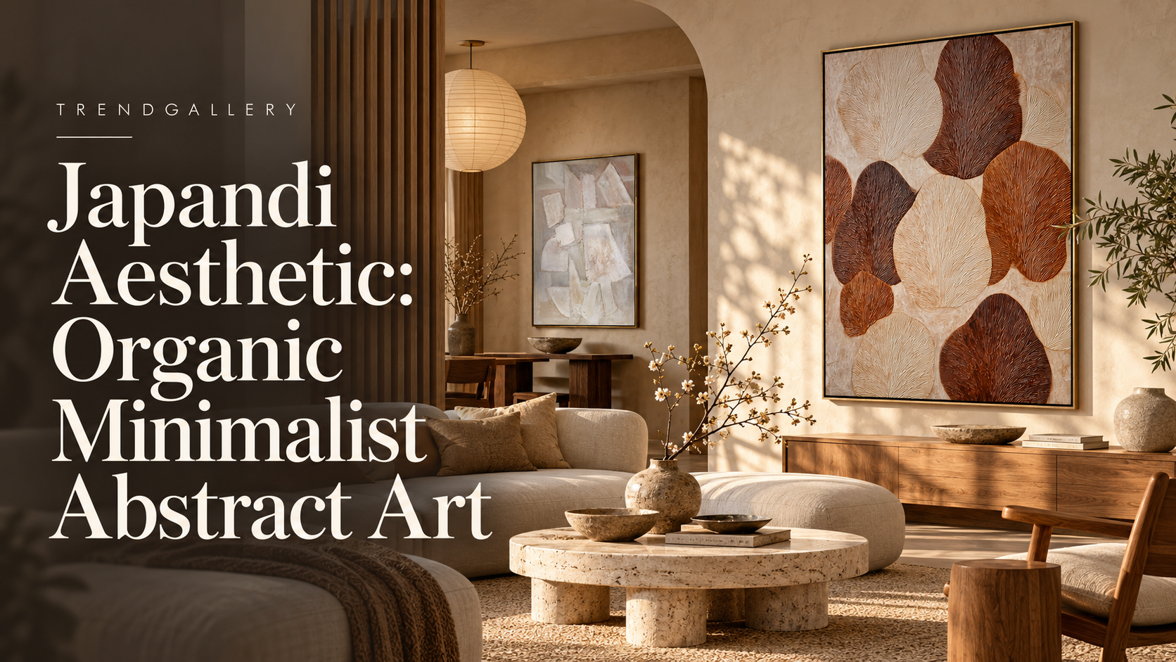 Japandi Aesthetic: Organic Minimalist Abstract Art