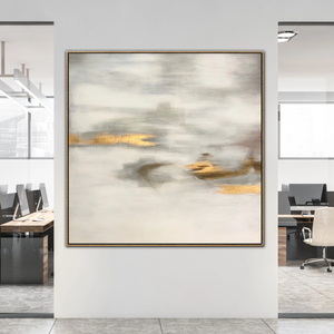How to hang paintings on a wide empty wall?