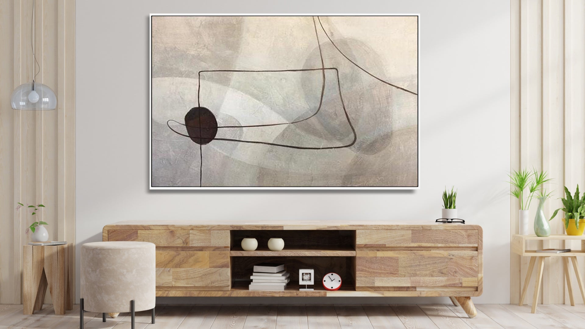 white floating frame