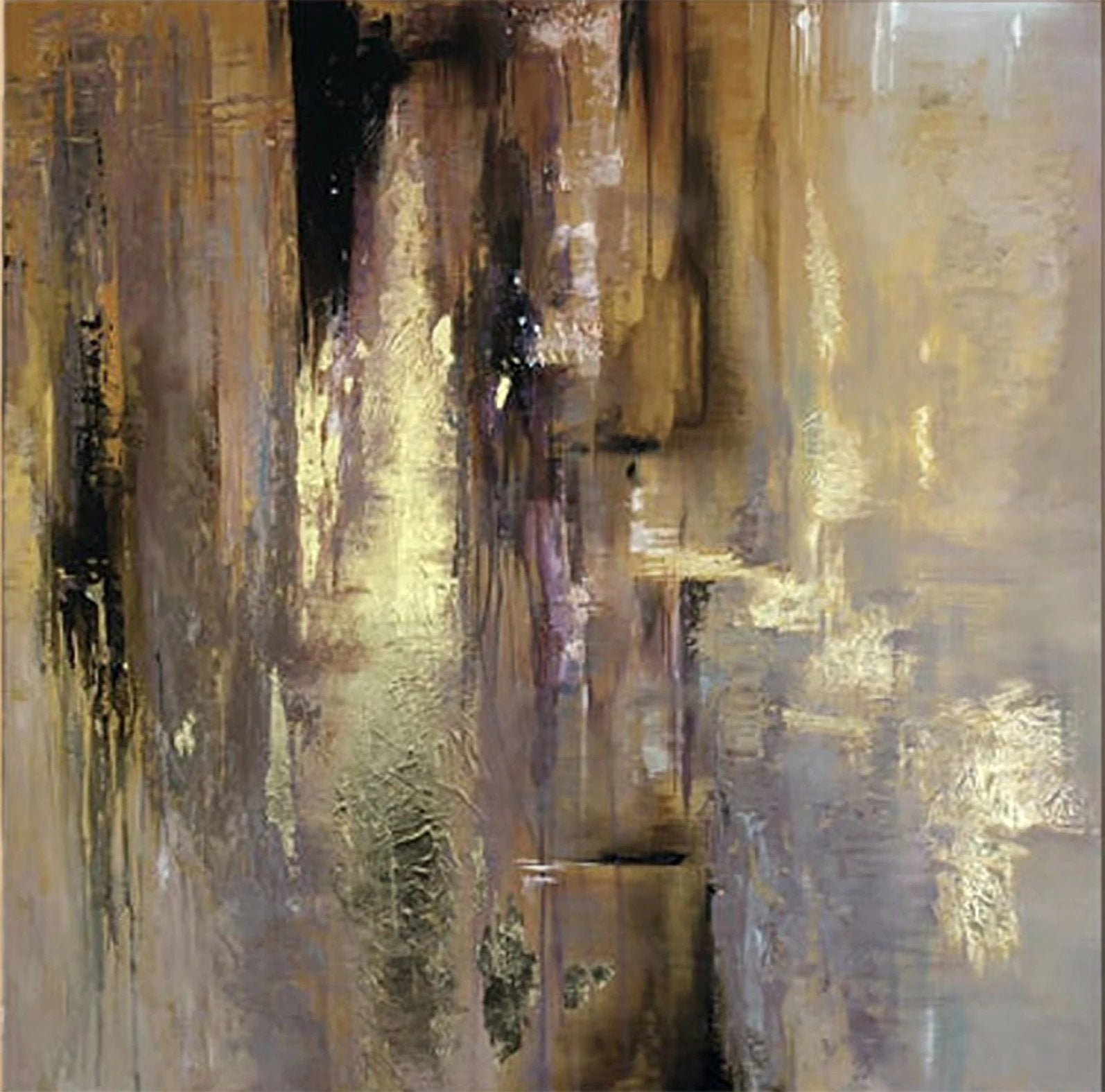 Gold Abstract Paintings for Sale