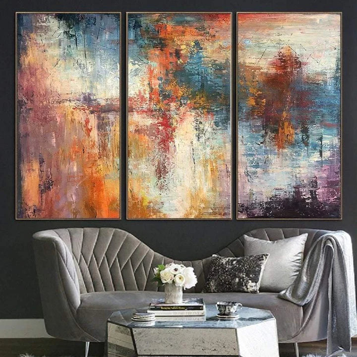 Sets of Abstract Paintings For Sale
