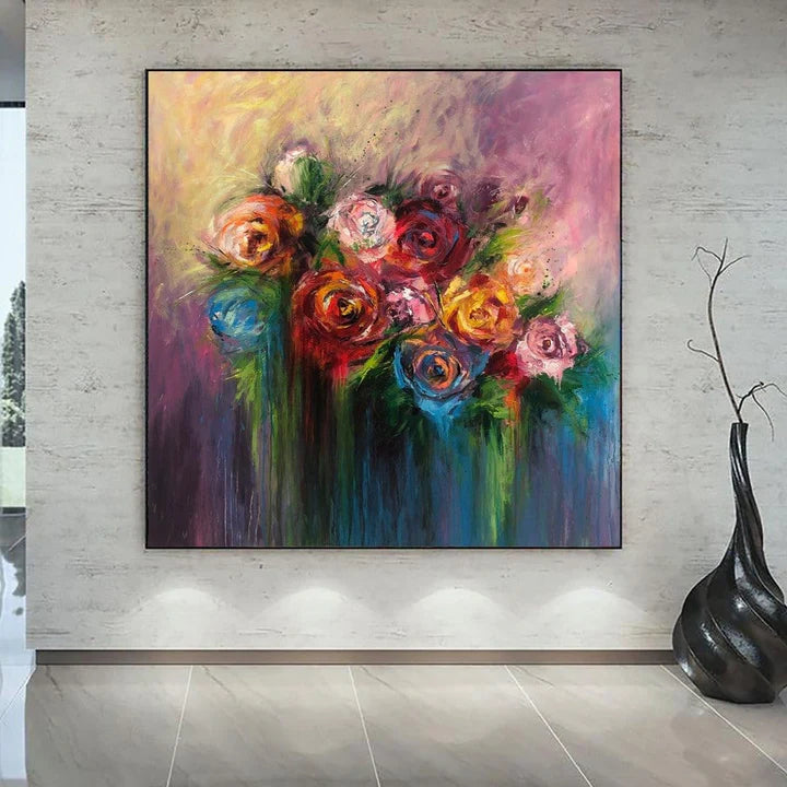 Rose Abstract Paintings for Sale