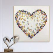 لوحة قلب رومانسية لوحات زيتية جدارية على قماش | MAGIC HEART