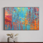 Original Colorful Acrylic Painting Textured Modern Wall Art Wall Hanging Artwork for Office | RIOT OF COLORS
