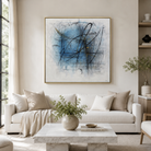 Oversized abstract line painting WINTER PATTERN