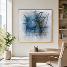 Oversized abstract line painting WINTER PATTERN