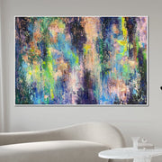 Original Colorful Oil Painting On Canvas Abstract Watercolor Style Wall Art Decor for Living Room | COLOR NOISE