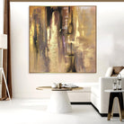 Brown tones paintings with golen accents RADIANCE OF ETERNITY
