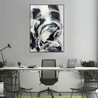 Original Painting on Canvas Black and White Wall Art Canvas Grey Artwork Modern Oil Painting Contemporary Wall Art for Indie Room Decor | SNOWSTORM - Trend Gallery Art | Original Abstract Paintings