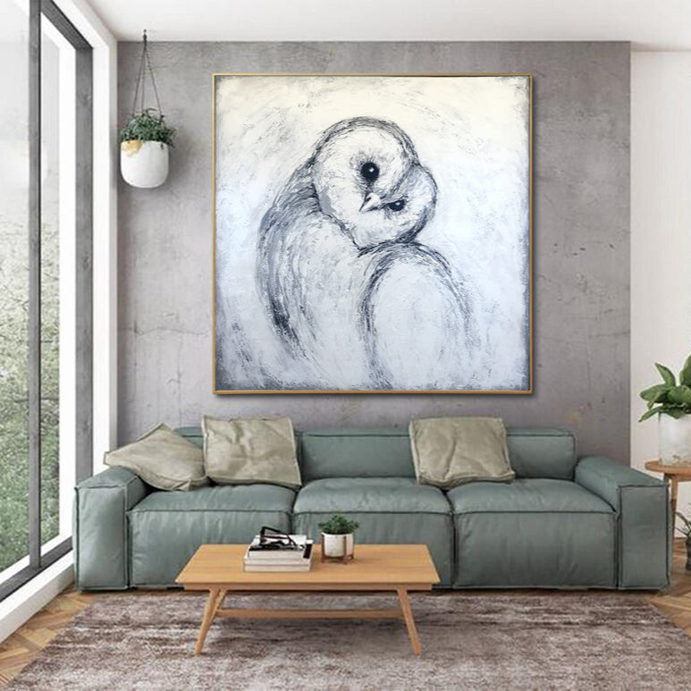BARN OWL 39.3"x39.3"