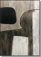 Abstract monochrome geometric painting SILHOUETTE