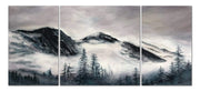 Invoice for set of 3 paintings FOGGY MOUNTAINS 48"x30"|48"x48"|48"x30" framed for  Jacque Larsen