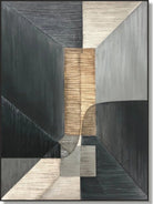 Abstract modern geometric painting GEOMETRIC MYSTERY