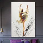 Original Dancer Painting Abstract Painting Large Ballerina Painting Abstract | BALLERINA MERRILY